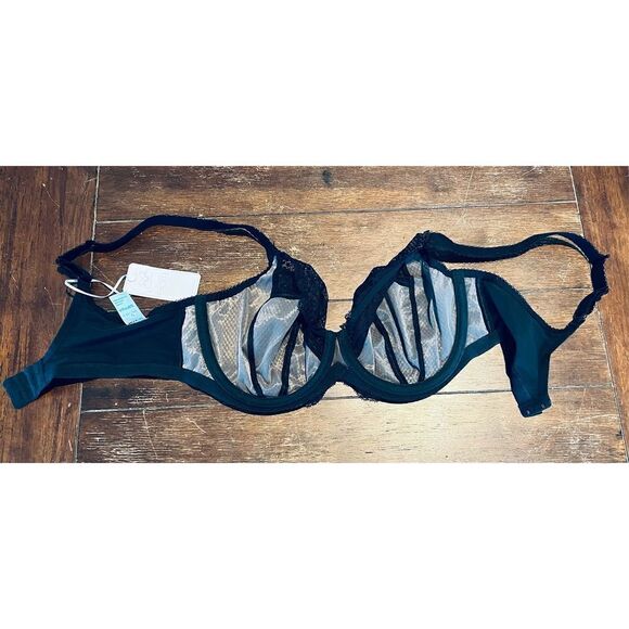 Elomi Women's Charley Plunge Bra: Elegant Floral Embroidery - Picture 3 of 4